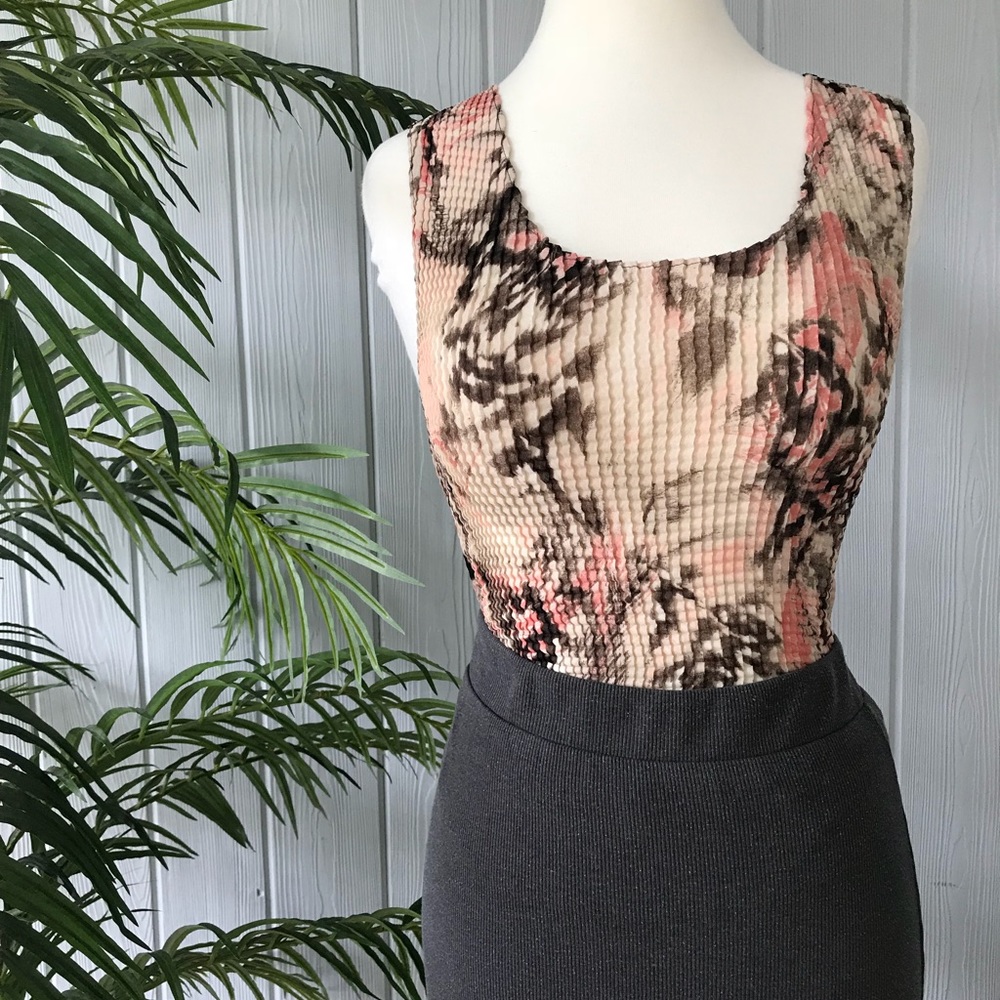 Vintage Bubble Abstract Tank Top Blouse